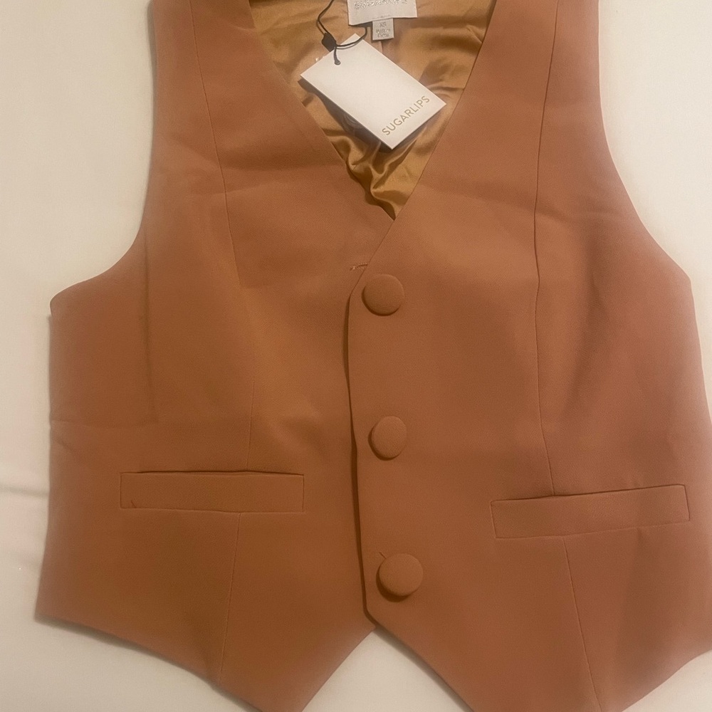 Rust/camel colored vest - Picture 4 of 4